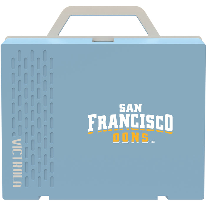 Victrola Re-Spin Sustainable Bluetooth Suitcase Record Player with San Francisco Dons Primary Logo