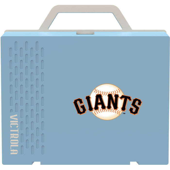Victrola Re-Spin Sustainable Bluetooth Suitcase Record Player with San Francisco Giants Secondary Logo