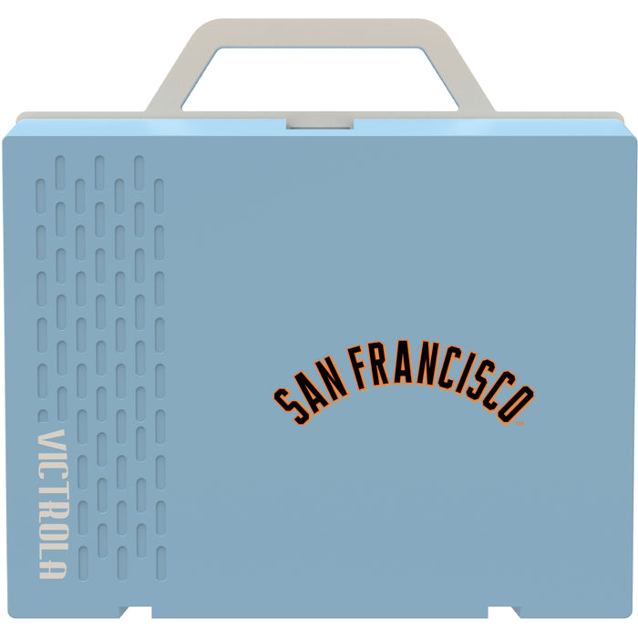 Victrola Re-Spin Sustainable Bluetooth Suitcase Record Player with San Francisco Giants Wordmark Logo