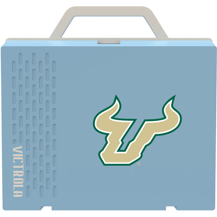 Victrola Re-Spin Sustainable Bluetooth Suitcase Record Player with South Florida Bulls Primary Logo