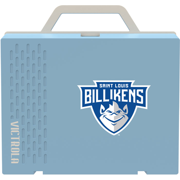 Victrola Re-Spin Sustainable Bluetooth Suitcase Record Player with Saint Louis Billikens Primary Logo