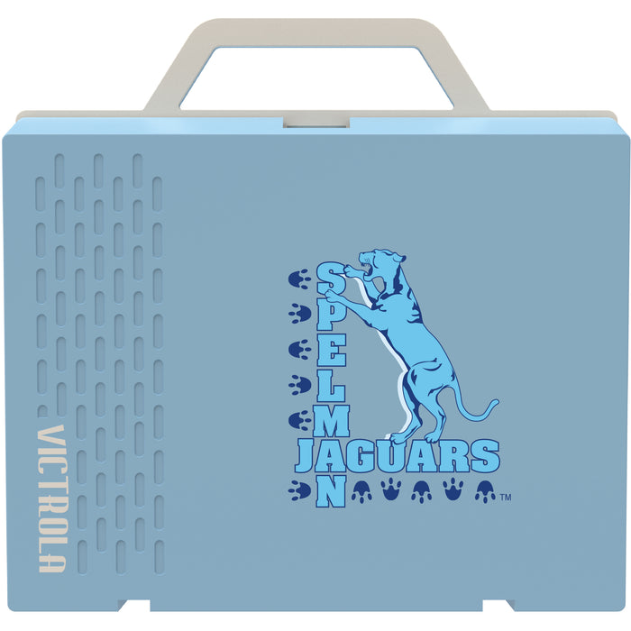 Victrola Re-Spin Sustainable Bluetooth Suitcase Record Player with Spelman College Jaguars Primary Logo