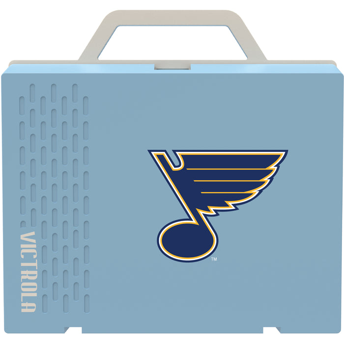 Victrola Re-Spin Sustainable Bluetooth Suitcase Record Player with St. Louis Blues Primary Logo