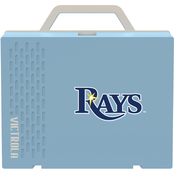 Victrola Re-Spin Sustainable Bluetooth Suitcase Record Player with Tampa Bay Rays Primary Logo