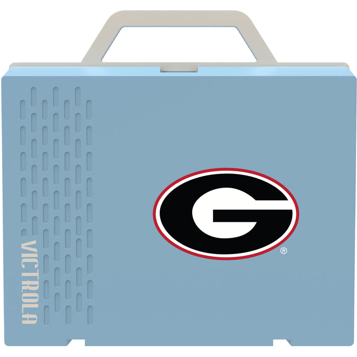 Victrola Re-Spin Sustainable Bluetooth Suitcase Record Player with Georgia Bulldogs Primary Logo