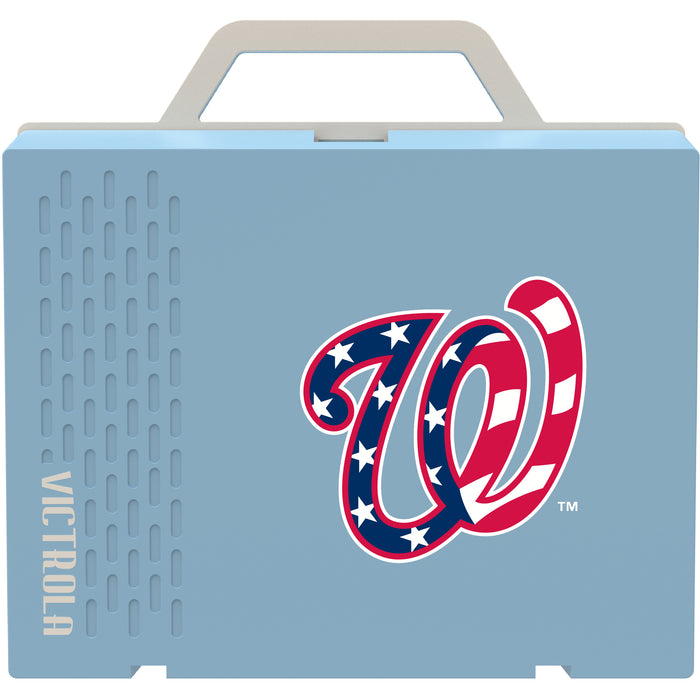 Victrola Re-Spin Sustainable Bluetooth Suitcase Record Player with Washington Nationals Secondary Logo