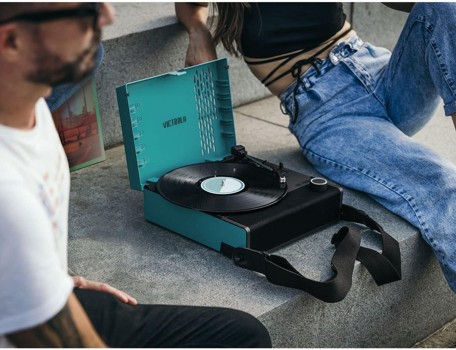 Victrola RevGo Record Player and Bluetooth Speaker with North Dakota State Bison Secondary Logo
