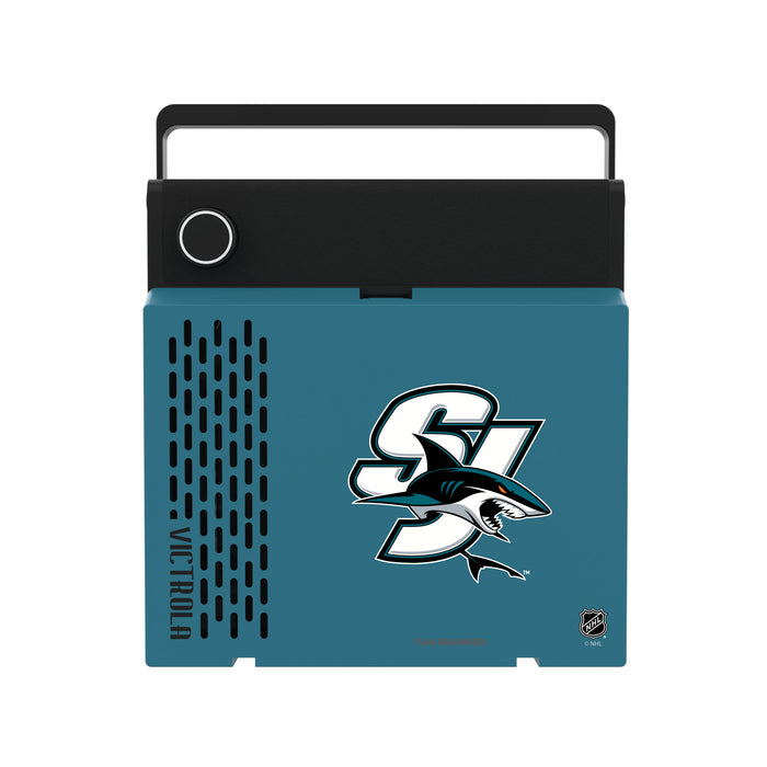 Victrola RevGo Record Player and Bluetooth Speaker with San Jose Sharks Secondary Logo