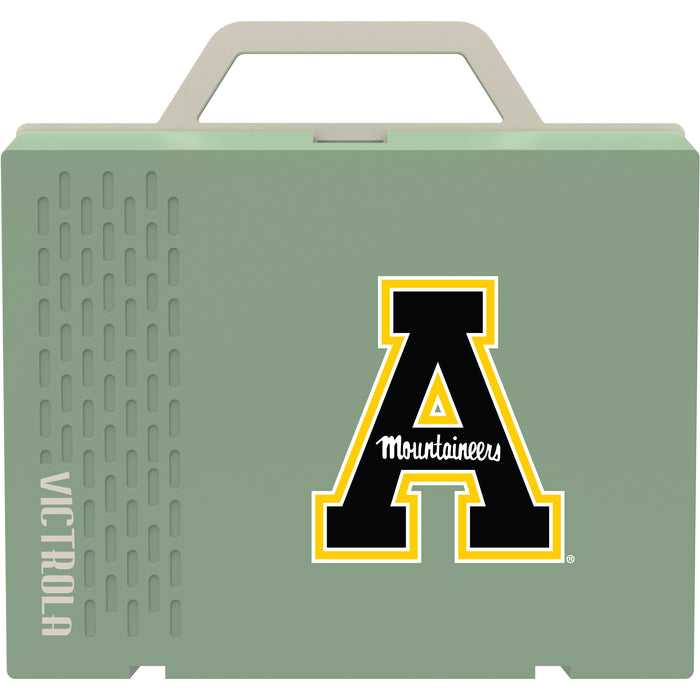 Victrola Re-Spin Sustainable Bluetooth Suitcase Record Player with Appalachian State Mountaineers Primary Logo