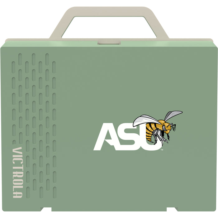 Victrola Re-Spin Sustainable Bluetooth Suitcase Record Player with Alabama State Hornets Primary Logo