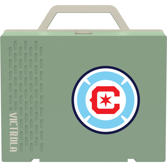 Victrola Re-Spin Sustainable Bluetooth Suitcase Record Player with Chicago Fire Primary Logo