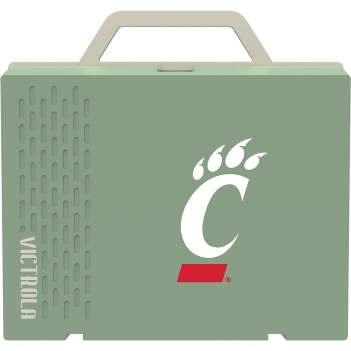 Victrola Re-Spin Sustainable Bluetooth Suitcase Record Player with Cincinnati Bearcats Primary Logo