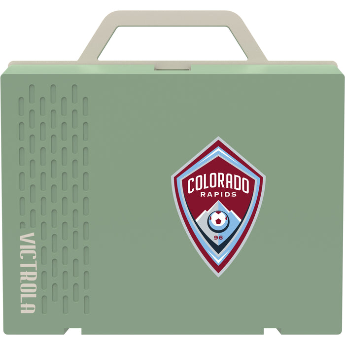 Victrola Re-Spin Sustainable Bluetooth Suitcase Record Player with Colorado Rapids Primary Logo
