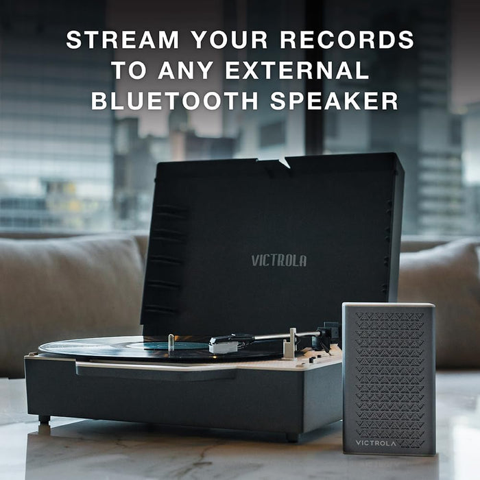 Victrola Re-Spin Sustainable Bluetooth Suitcase Record Player with New York Mets Secondary Logo