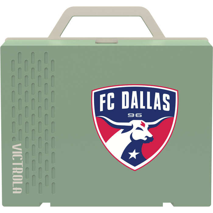 Victrola Re-Spin Sustainable Bluetooth Suitcase Record Player with FC Dallas Primary Logo
