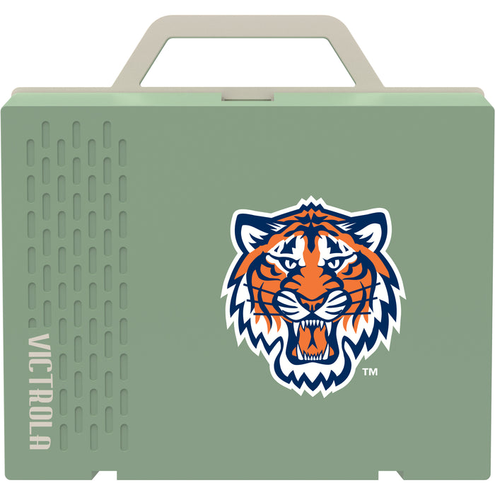 Victrola Re-Spin Sustainable Bluetooth Suitcase Record Player with Detroit Tigers Secondary Logo