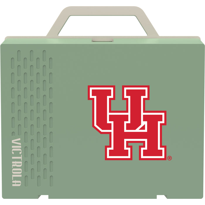 Victrola Re-Spin Sustainable Bluetooth Suitcase Record Player with Houston Cougars Primary Logo