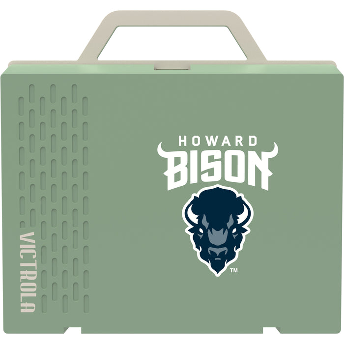Victrola Re-Spin Sustainable Bluetooth Suitcase Record Player with Howard Bison Primary Logo