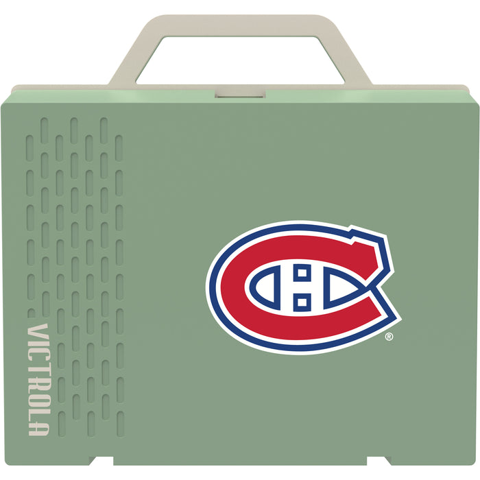 Victrola Re-Spin Sustainable Bluetooth Suitcase Record Player with Montreal Canadiens Primary Logo