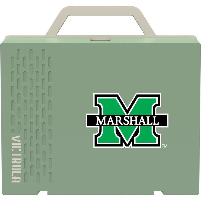 Victrola Re-Spin Sustainable Bluetooth Suitcase Record Player with Marshall Thundering Herd Primary Logo