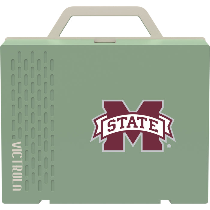 Victrola Re-Spin Sustainable Bluetooth Suitcase Record Player with Mississippi State Bulldogs Primary Logo