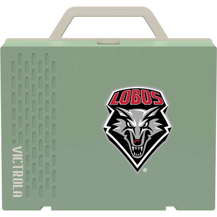 Victrola Re-Spin Sustainable Bluetooth Suitcase Record Player with New Mexico Lobos Primary Logo