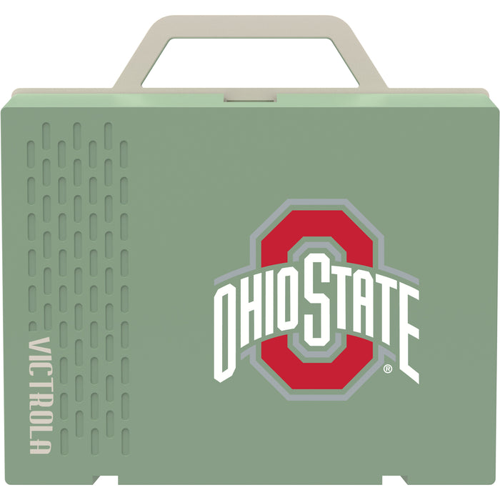 Victrola Re-Spin Sustainable Bluetooth Suitcase Record Player with Ohio State Buckeyes Primary Logo
