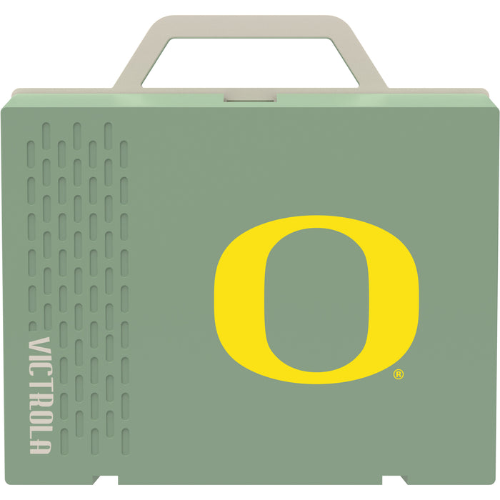 Victrola Re-Spin Sustainable Bluetooth Suitcase Record Player with Oregon Ducks Primary Logo