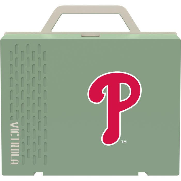 Victrola Re-Spin Sustainable Bluetooth Suitcase Record Player with Philadelphia Phillies Secondary Logo