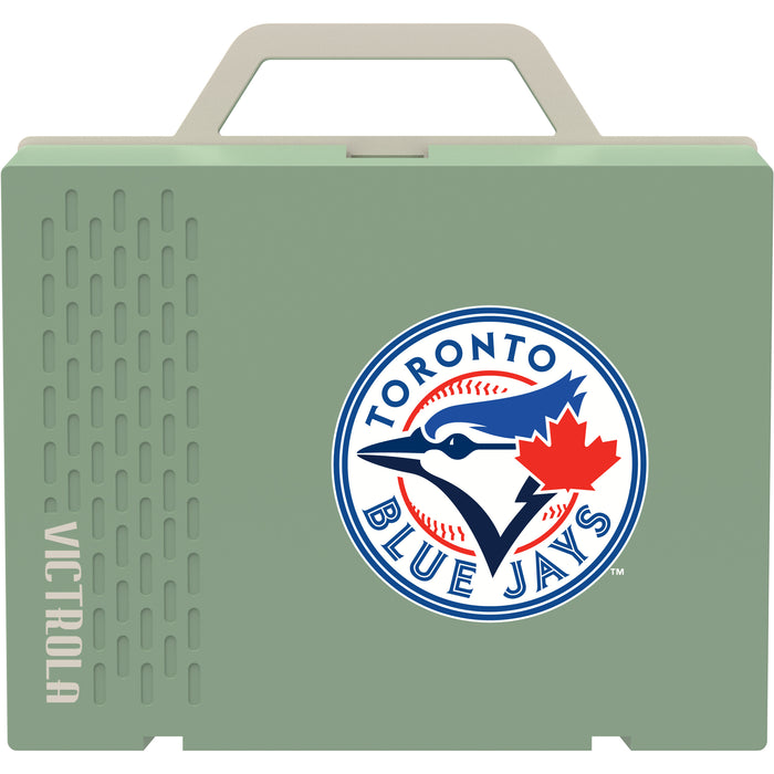 Victrola Re-Spin Sustainable Bluetooth Suitcase Record Player with Toronto Blue Jays Primary Logo