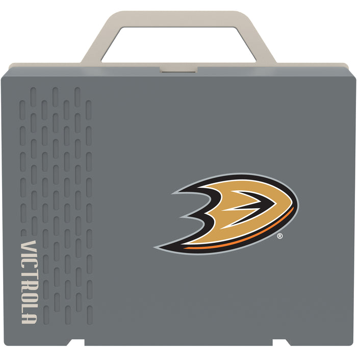 Victrola Re-Spin Sustainable Bluetooth Suitcase Record Player with Anaheim Ducks Primary Logo