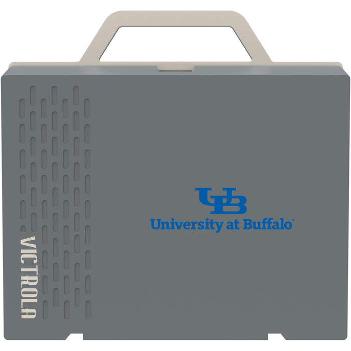 Victrola Re-Spin Sustainable Bluetooth Suitcase Record Player with Buffalo Bulls Primary Logo