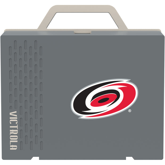 Victrola Re-Spin Sustainable Bluetooth Suitcase Record Player with Carolina Hurricanes Primary Logo