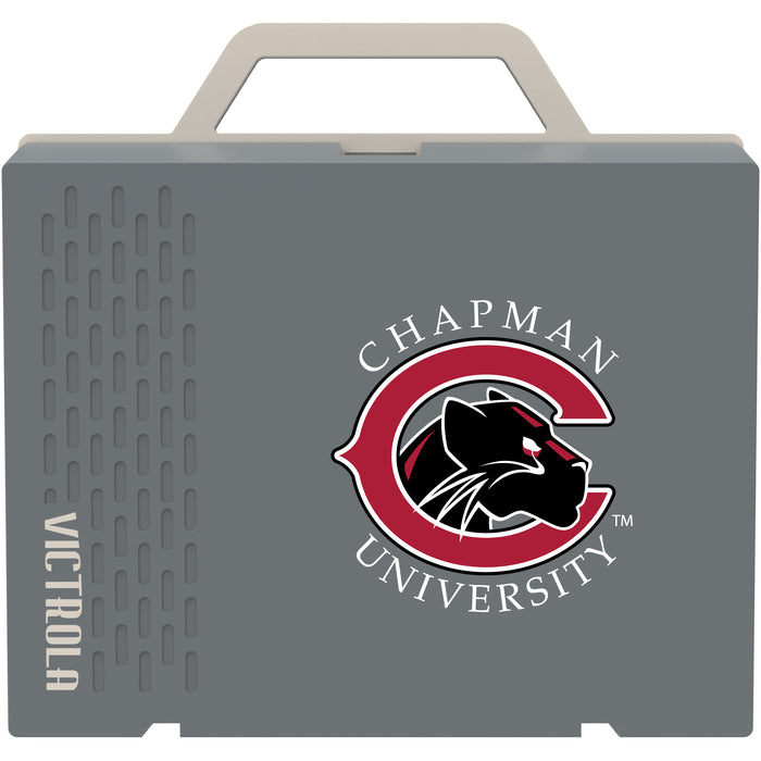 Victrola Re-Spin Sustainable Bluetooth Suitcase Record Player with Chapman Univ Panthers Primary Logo