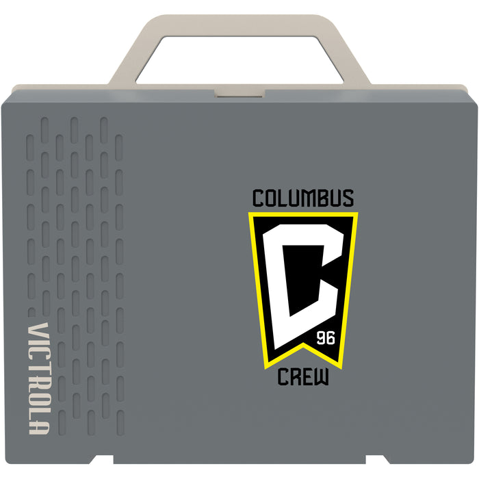 Victrola Re-Spin Sustainable Bluetooth Suitcase Record Player with Columbus Crew SC Primary Logo