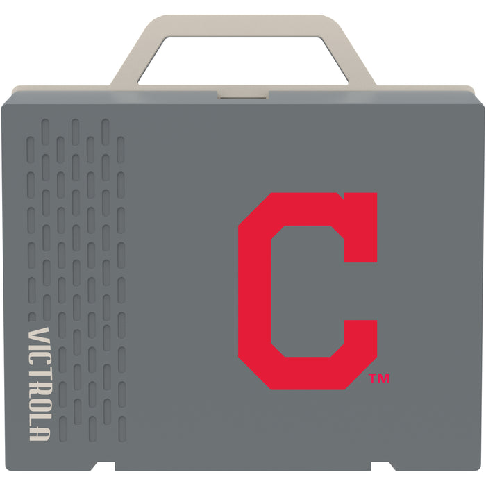 Victrola Re-Spin Sustainable Bluetooth Suitcase Record Player with Cleveland Indians Primary Logo