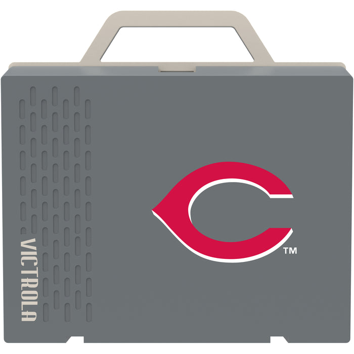 Victrola Re-Spin Sustainable Bluetooth Suitcase Record Player with Cincinnati Reds Secondary Logo