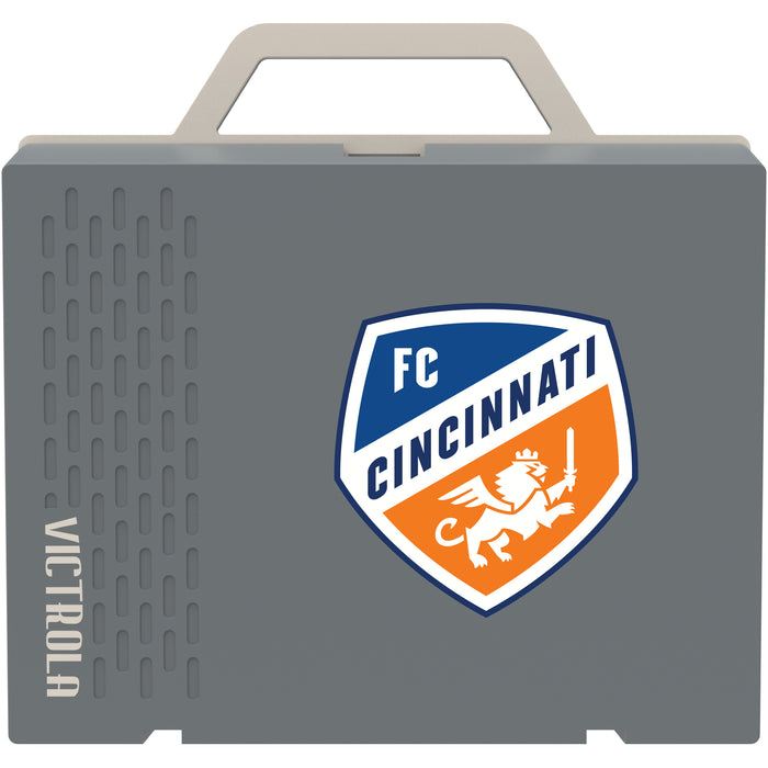 Victrola Re-Spin Sustainable Bluetooth Suitcase Record Player with FC Cincinnati Primary Logo