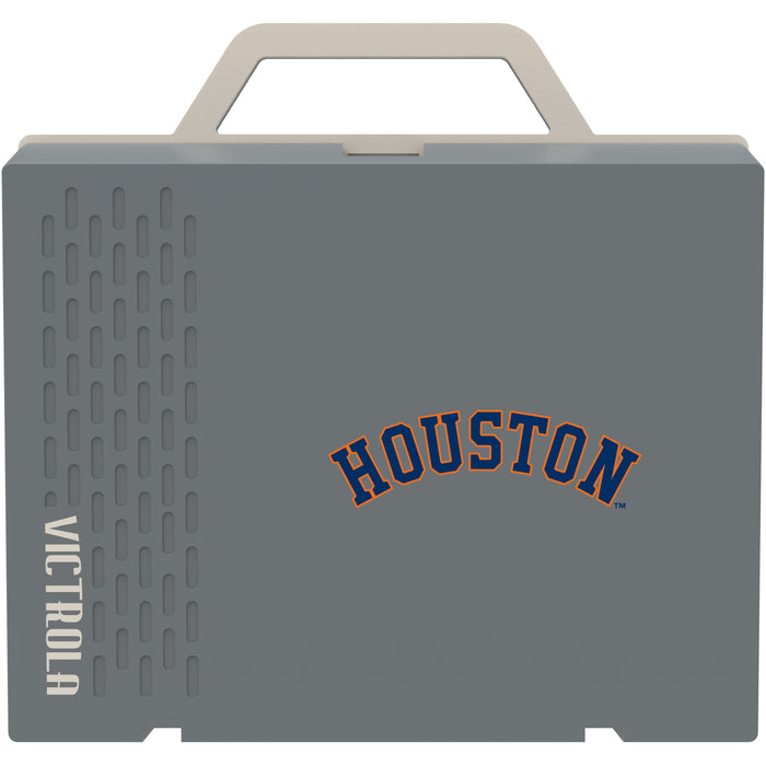 Victrola Re-Spin Sustainable Bluetooth Suitcase Record Player with Houston Astros Wordmark Logo