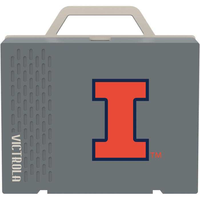 Victrola Re-Spin Sustainable Bluetooth Suitcase Record Player with Illinois Fighting Illini Primary Logo