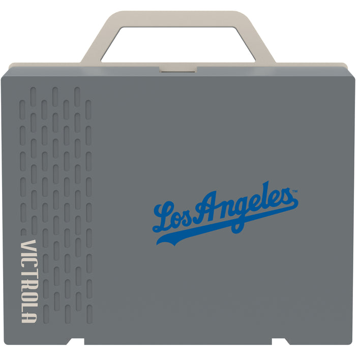 Victrola Re-Spin Sustainable Bluetooth Suitcase Record Player with Los Angeles Dodgers Wordmark Logo