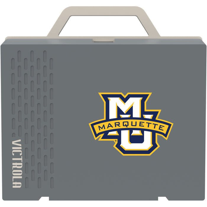 Victrola Re-Spin Sustainable Bluetooth Suitcase Record Player with Marquette Golden Eagles Primary Logo