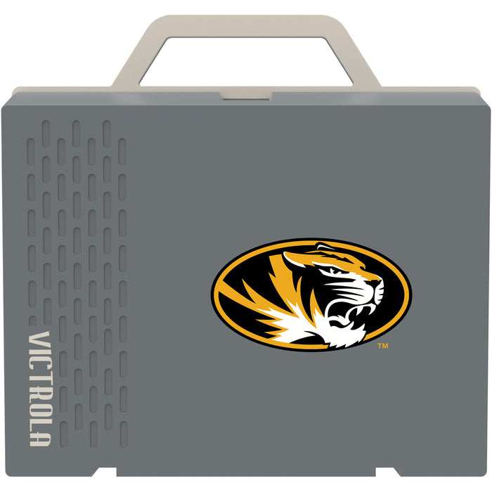 Victrola Re-Spin Sustainable Bluetooth Suitcase Record Player with Missouri Tigers Primary Logo
