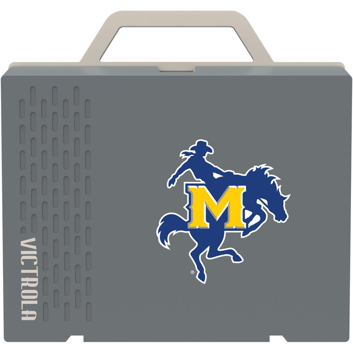 Victrola Re-Spin Sustainable Bluetooth Suitcase Record Player with McNeese State Cowboys Primary Logo