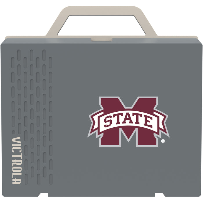 Victrola Re-Spin Sustainable Bluetooth Suitcase Record Player with Mississippi State Bulldogs Primary Logo