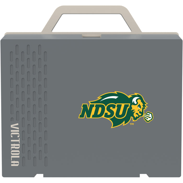 Victrola Re-Spin Sustainable Bluetooth Suitcase Record Player with North Dakota State Bison Primary Logo
