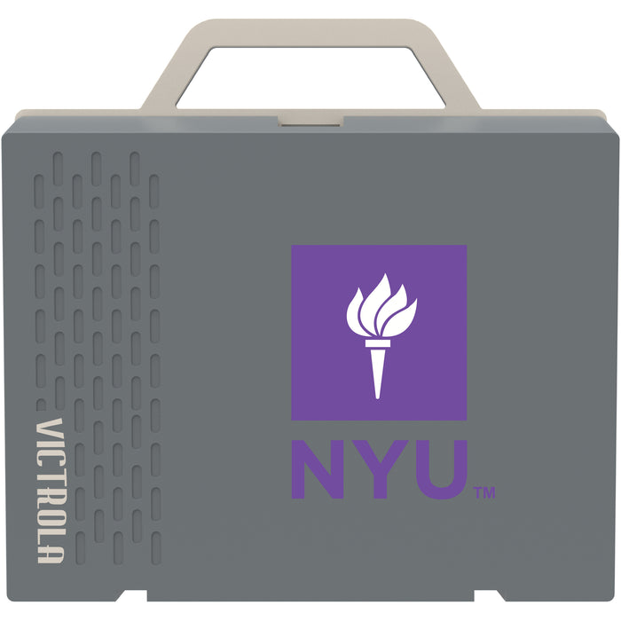 Victrola Re-Spin Sustainable Bluetooth Suitcase Record Player with NYU Primary Logo