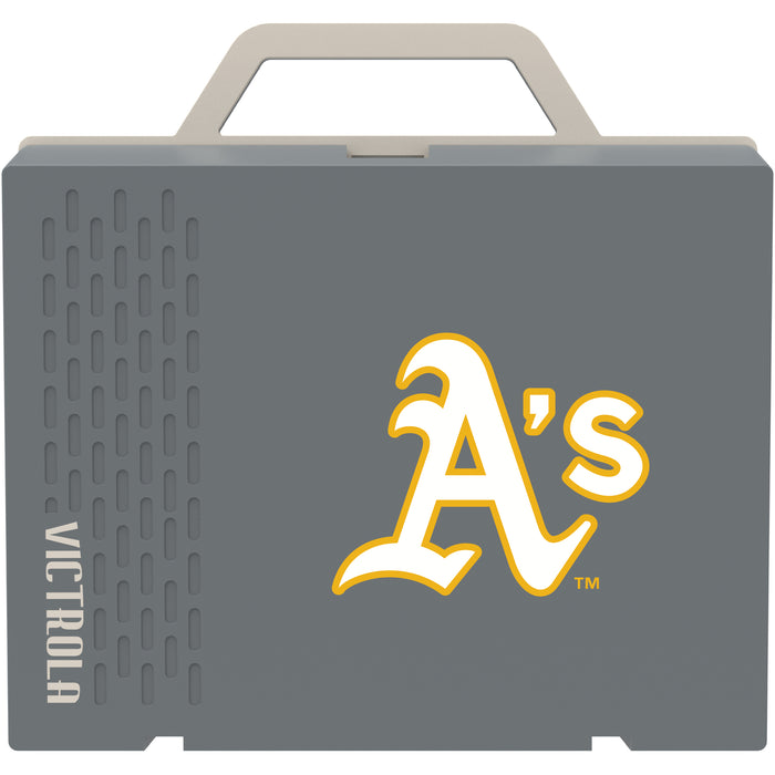 Victrola Re-Spin Sustainable Bluetooth Suitcase Record Player with Oakland Athletics Primary Logo