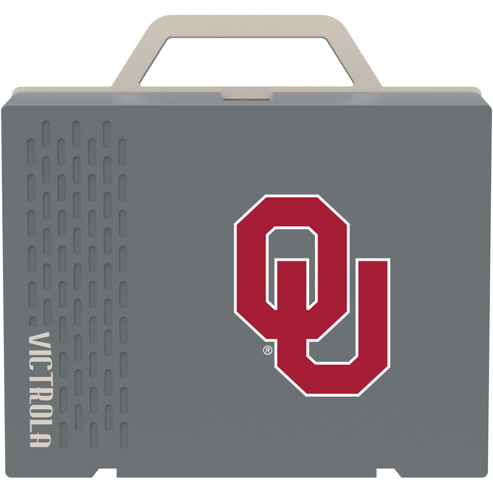 Victrola Re-Spin Sustainable Bluetooth Suitcase Record Player with Oklahoma Sooners Primary Logo