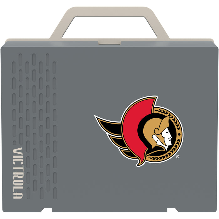 Victrola Re-Spin Sustainable Bluetooth Suitcase Record Player with Ottawa Senators Primary Logo